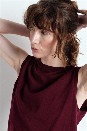 American Vintage, OUK01AE Tank top, VINTAGE BURGUNDY